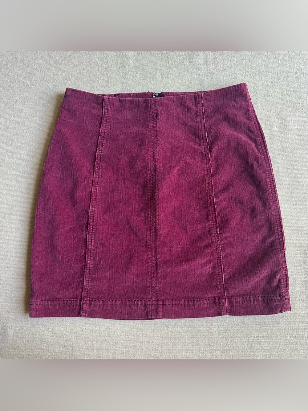 Free People Modern Femme Red Corduroy Mini Skirt